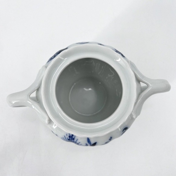 Blue Danube Blue Onion Cream Sugar & Syrup Picher Set Japan Rectangle Mark 3 Pcs - Picture 12 of 12